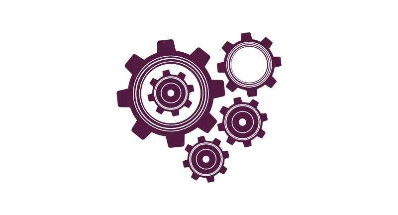 Purple Gear Mechanism Illustration