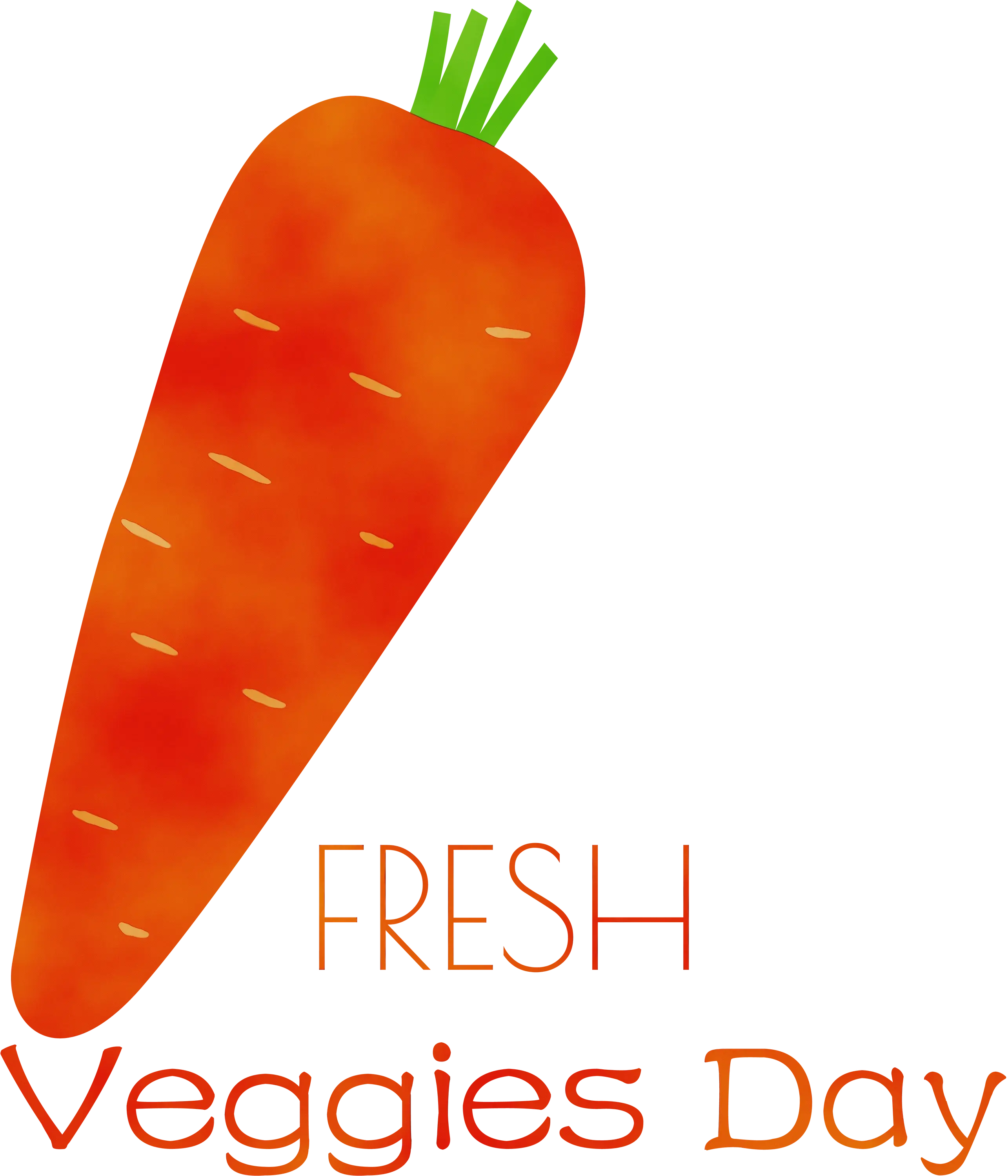 Carrot Icon with Fresh Veggies Day Quote