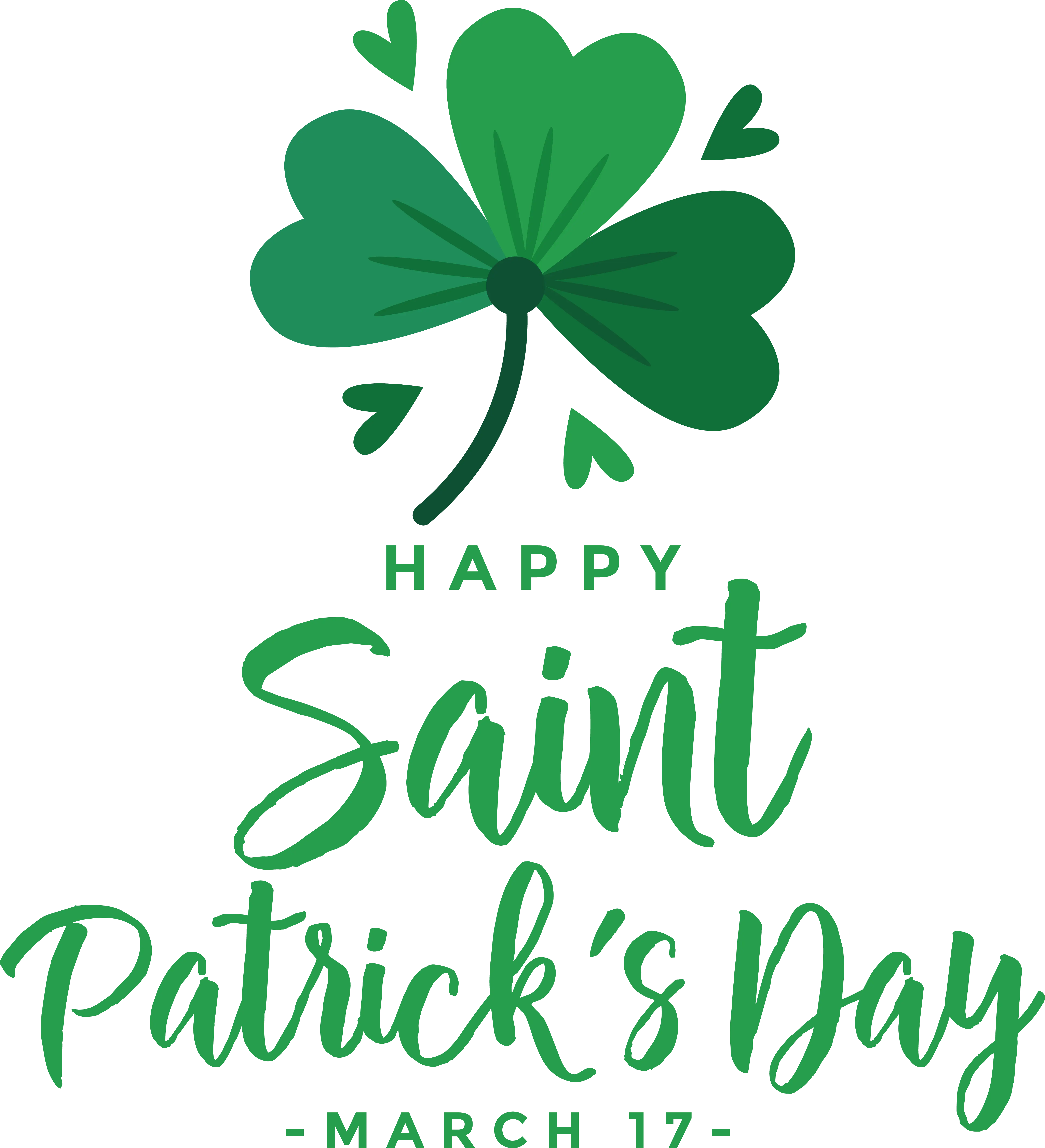 Saint Patrick&#039;s Day Design with Green Clover