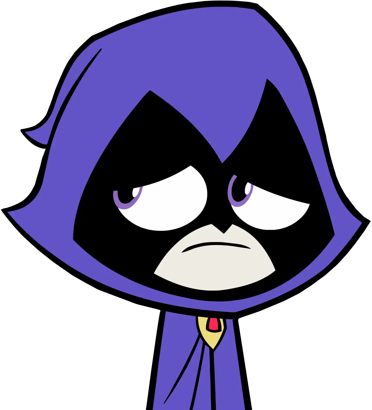 Purple Hooded Cartoon Character