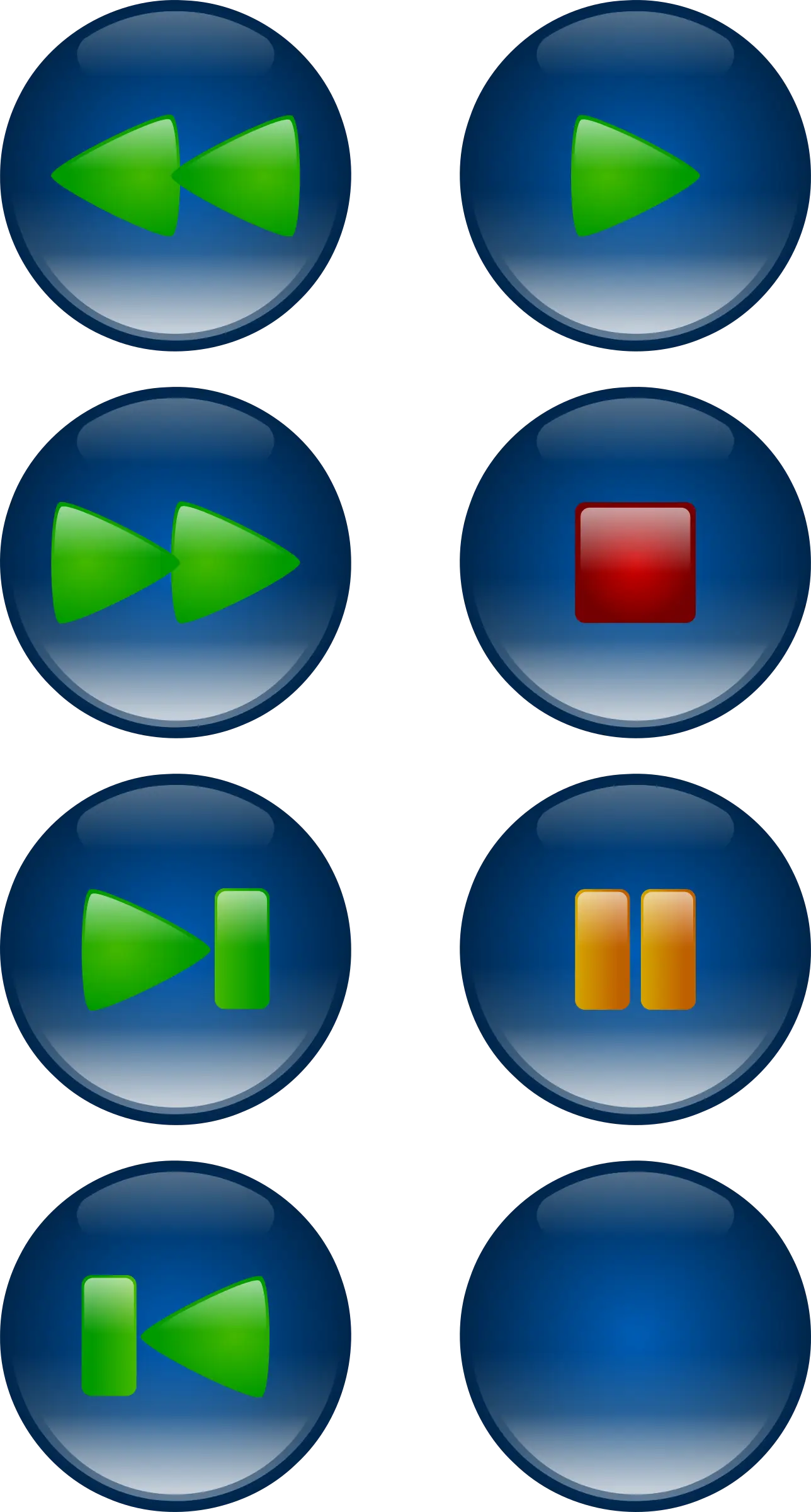Media Control Buttons Icons