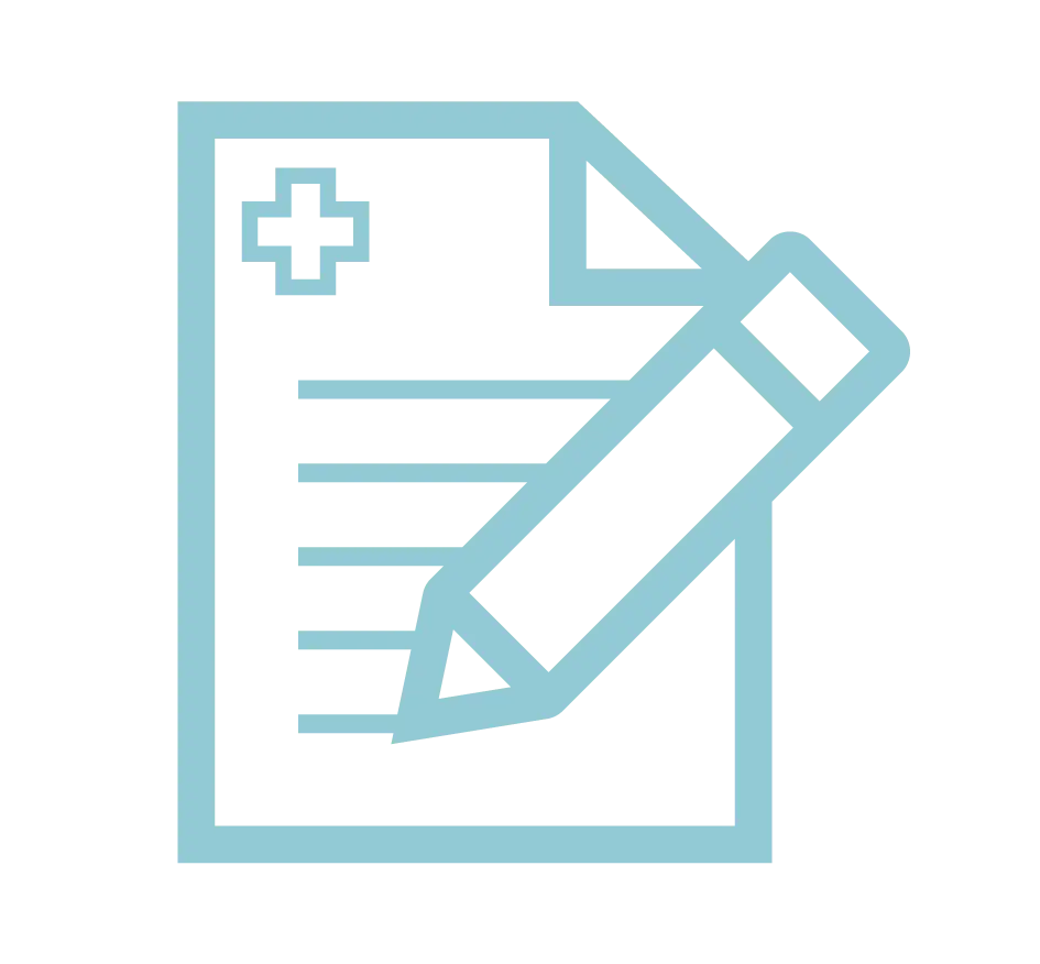 Medical Document with Pencil Icon