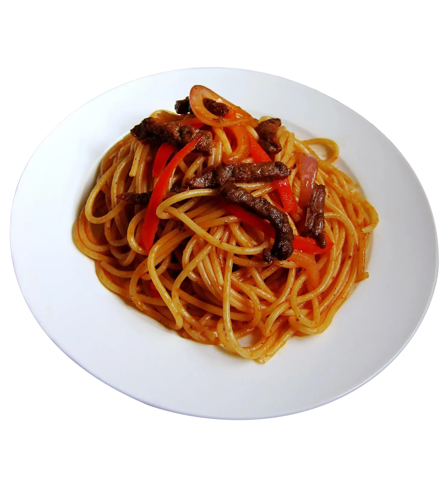 Spaghetti with Meat and Vegetables