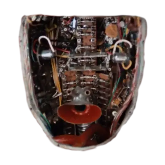 Robot Face with Exposed Wires