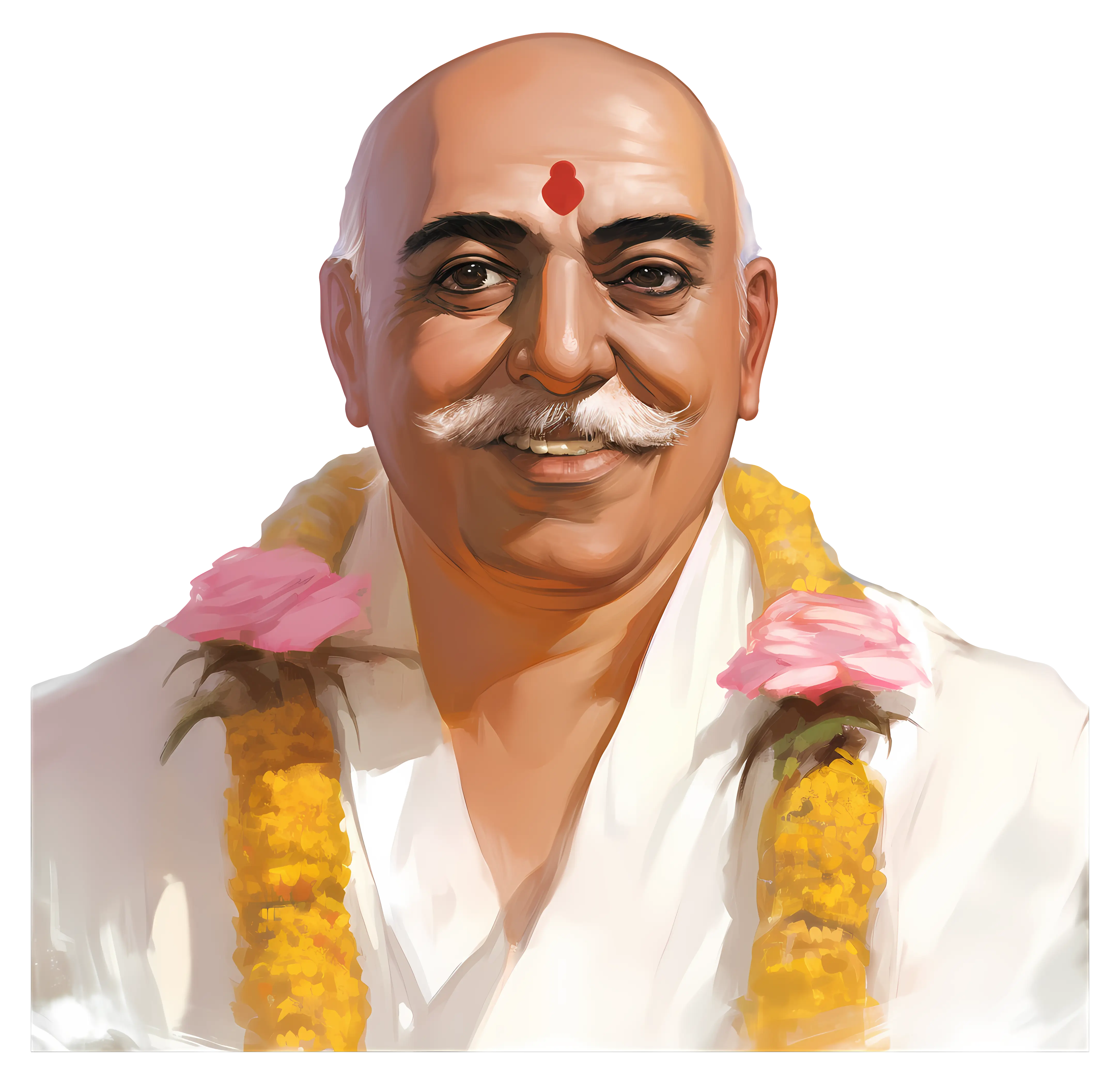 Smiling Man with Garland
