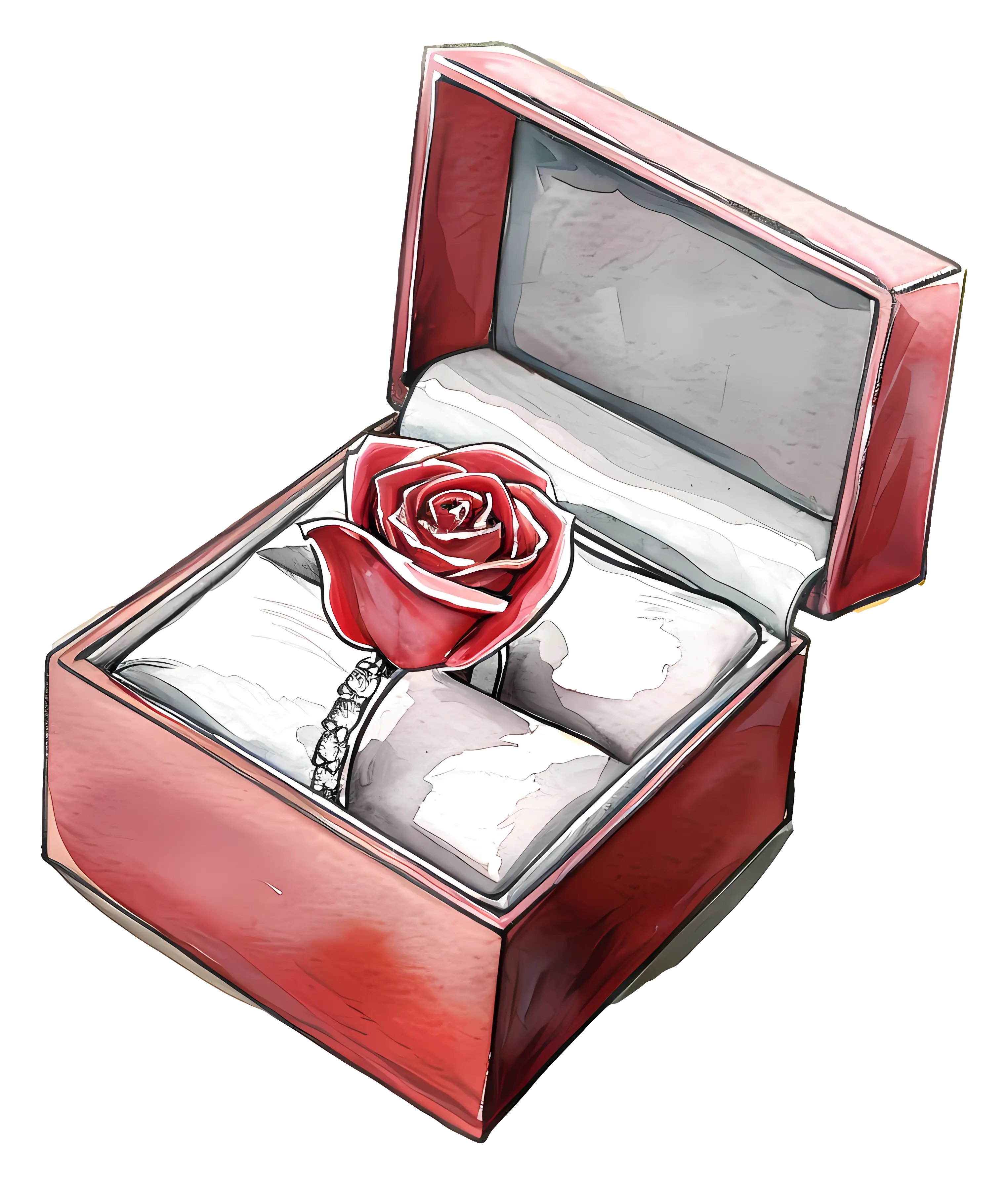 Ring Box with Rose