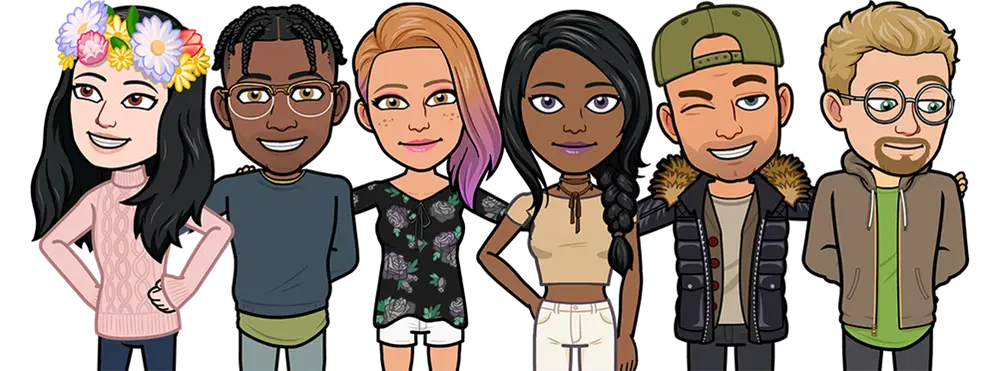 Cartoon Avatar Illustration of Diverse Group