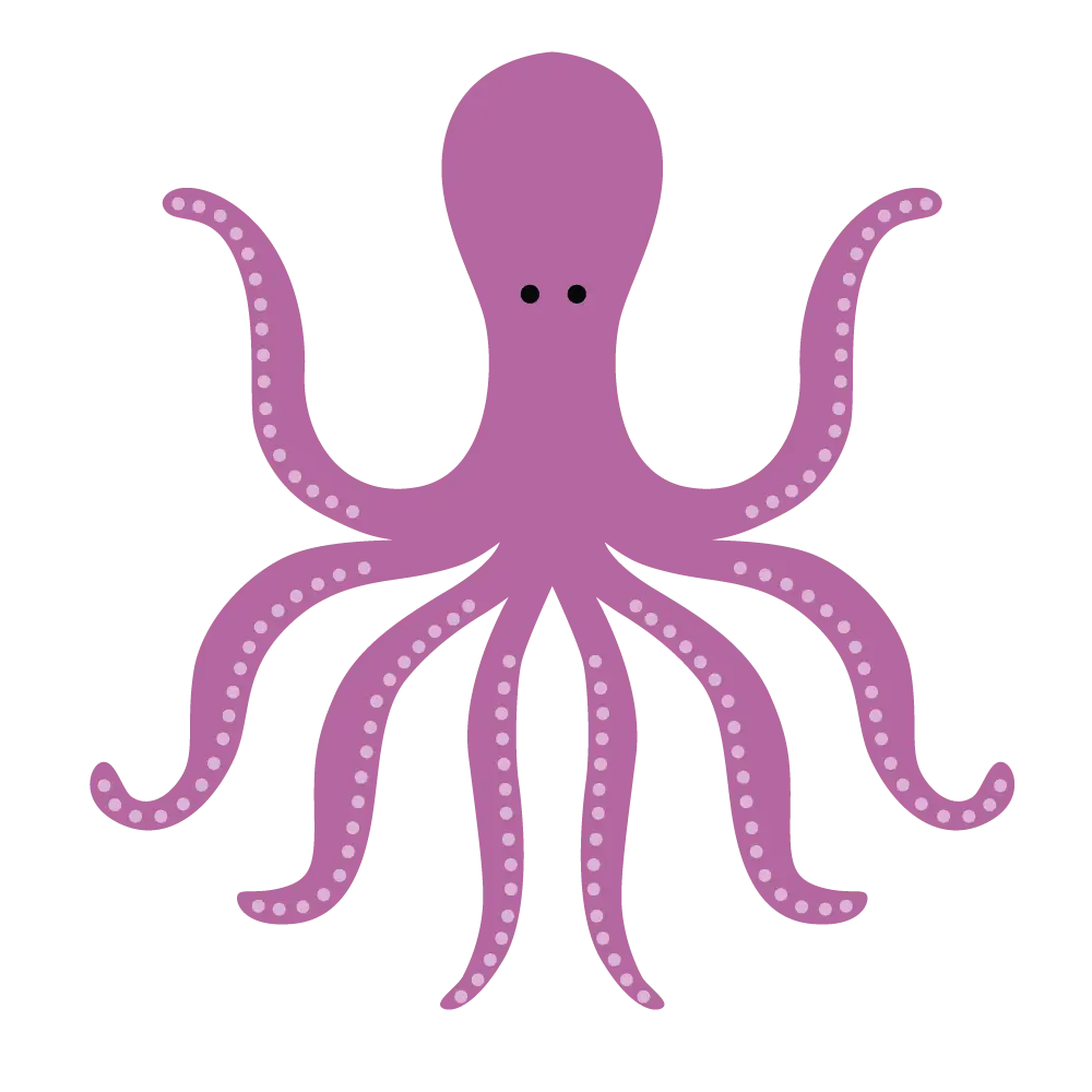 Purple Octopus Illustration