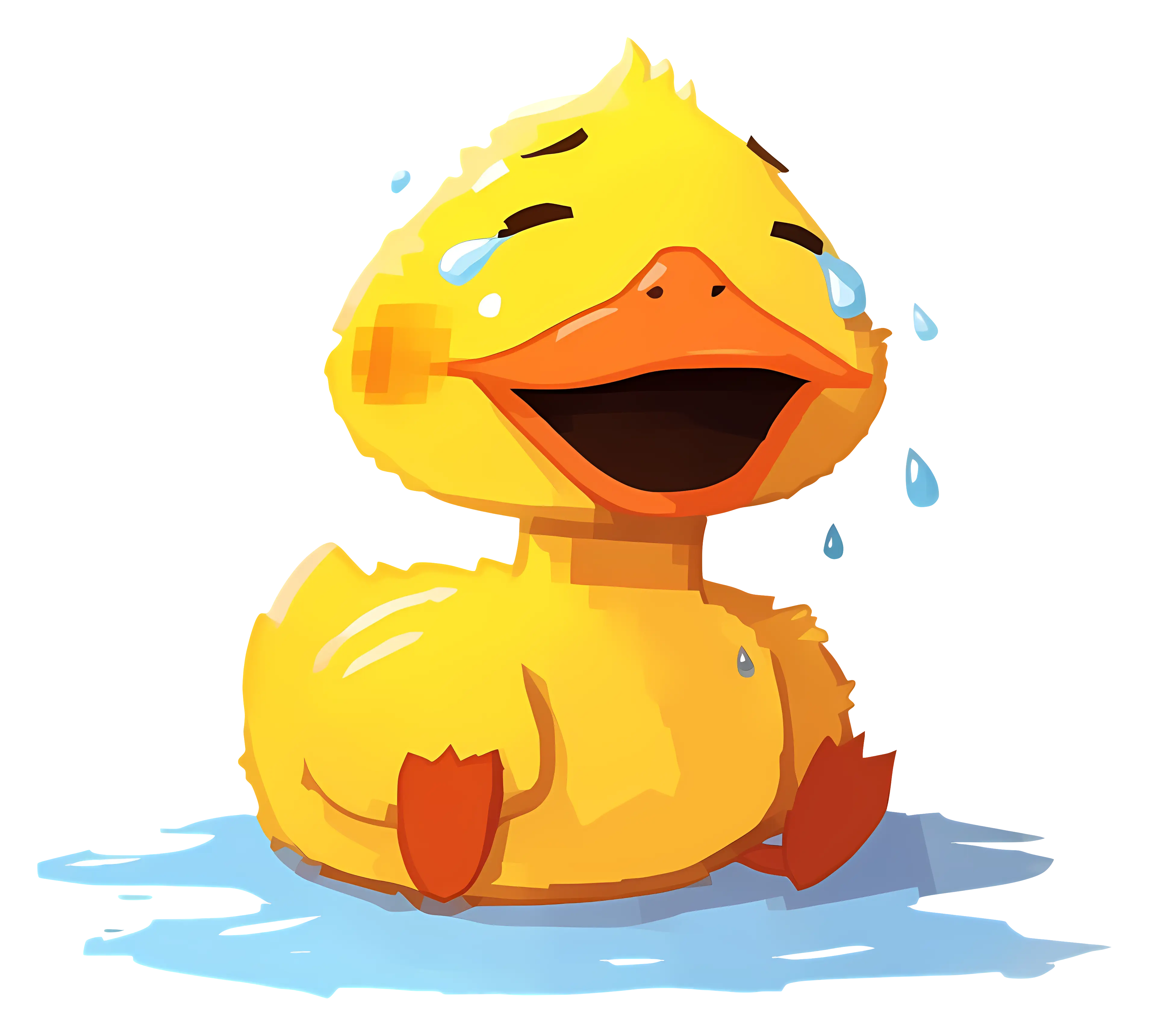 Laughing Duck in Water