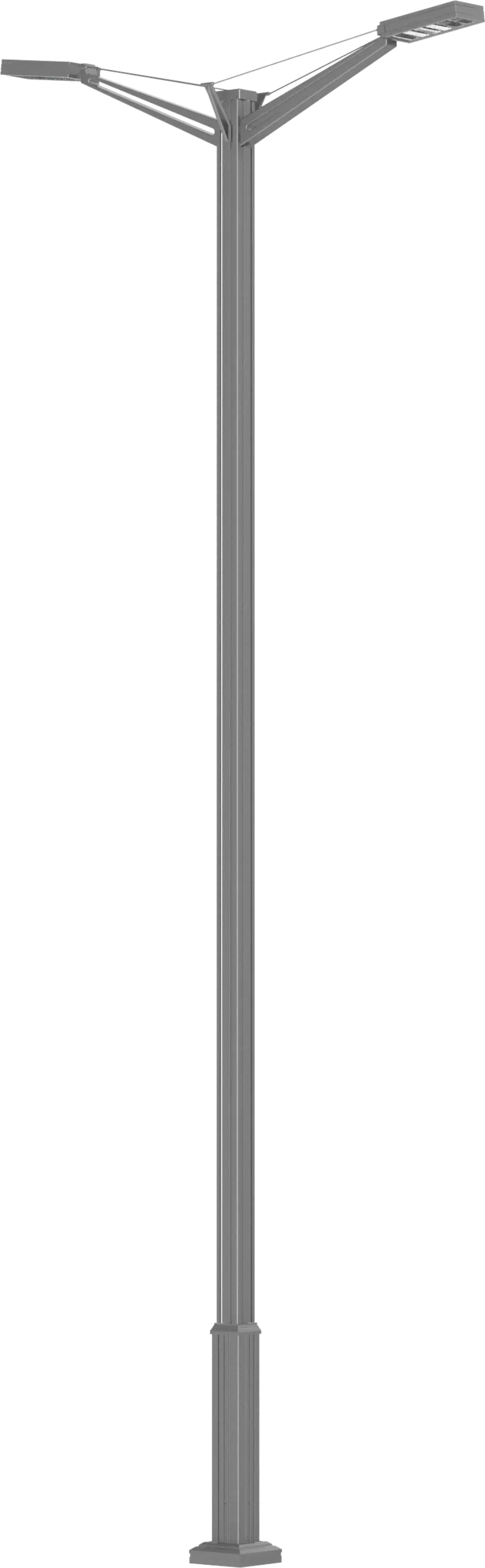 Modern Street Lamp with Triple Lights