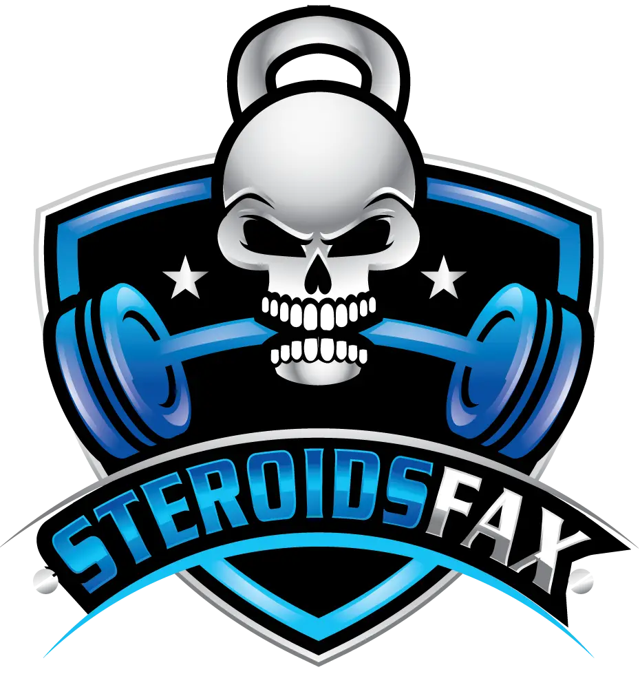 Steroids Logo with Skull and Weights