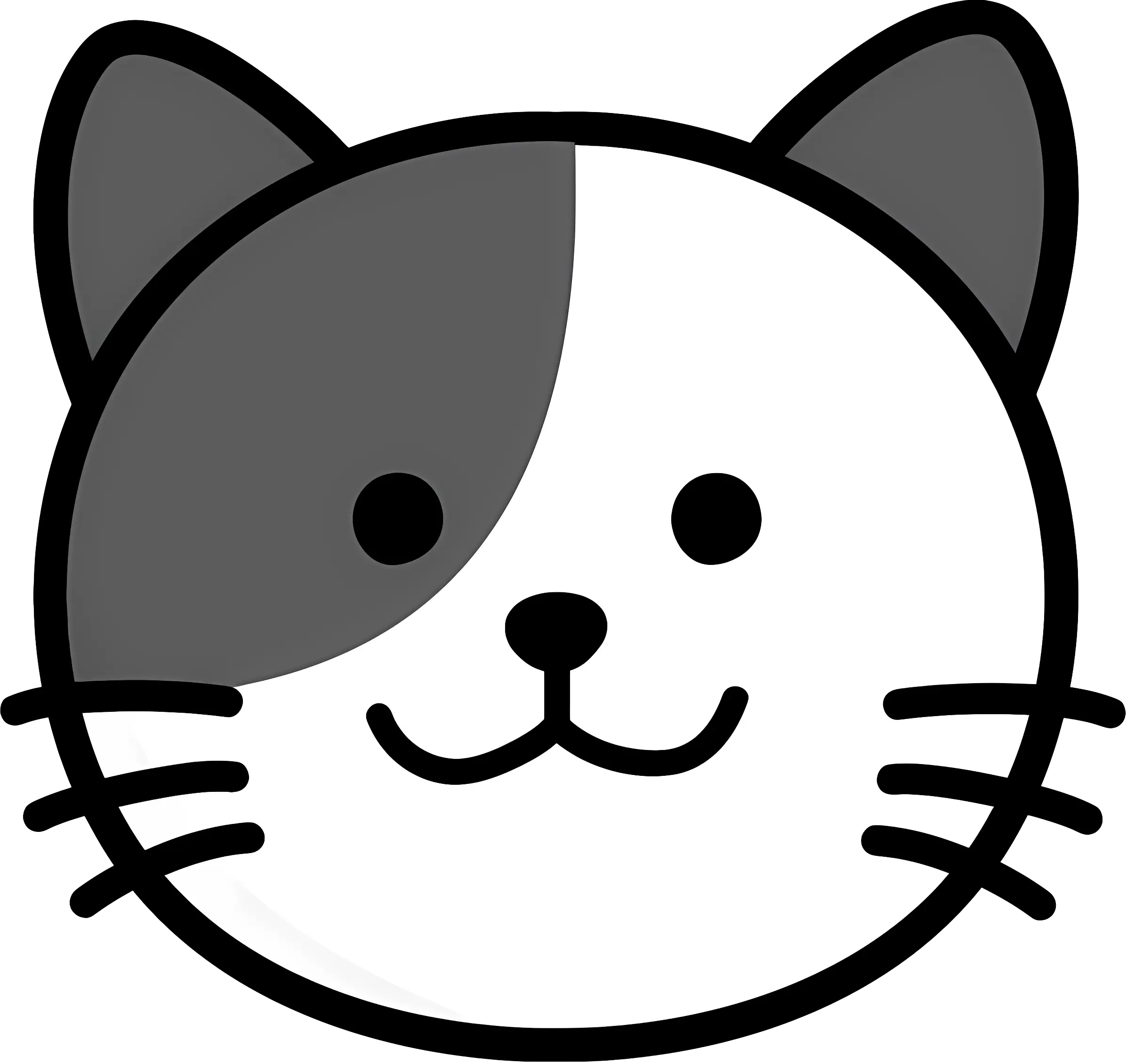 Cute Cat Face Illustration