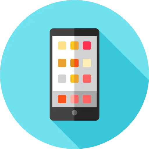 Modern Smartphone Icon in Flat Design Style