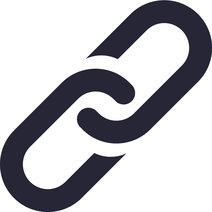 Black Chain Link Icon for Connectivity