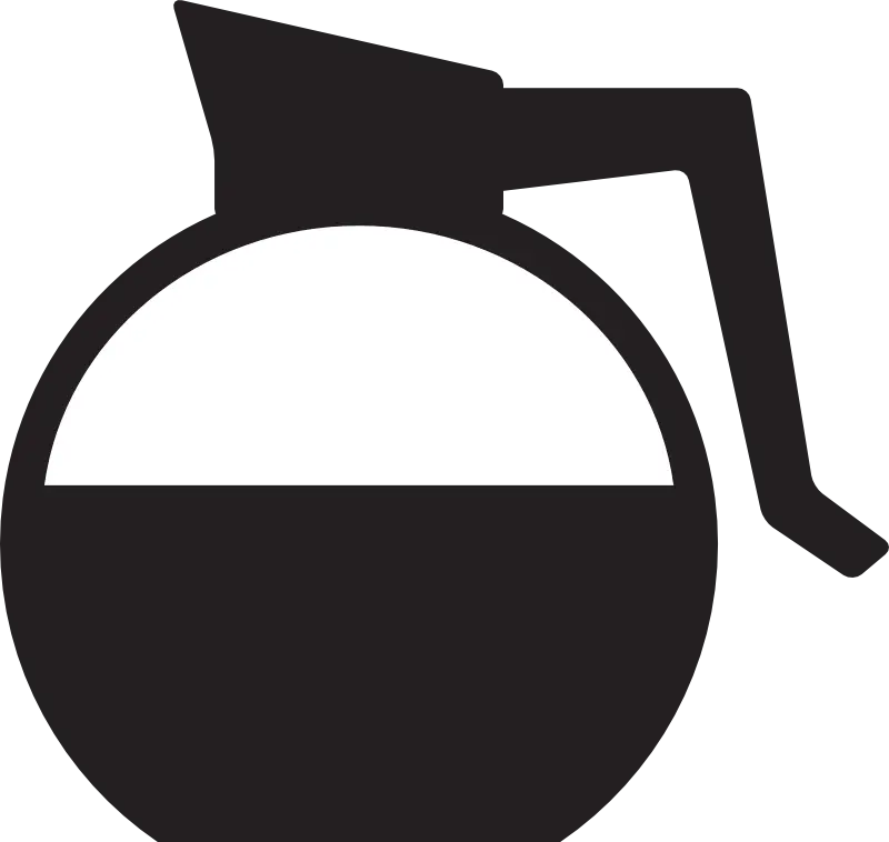 Minimalist Black Coffee Pot Icon