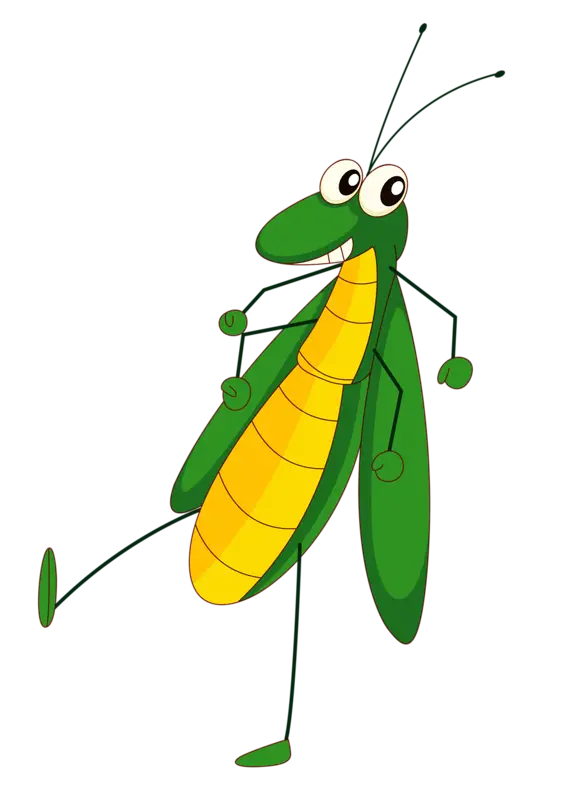Cartoon Grasshopper Character