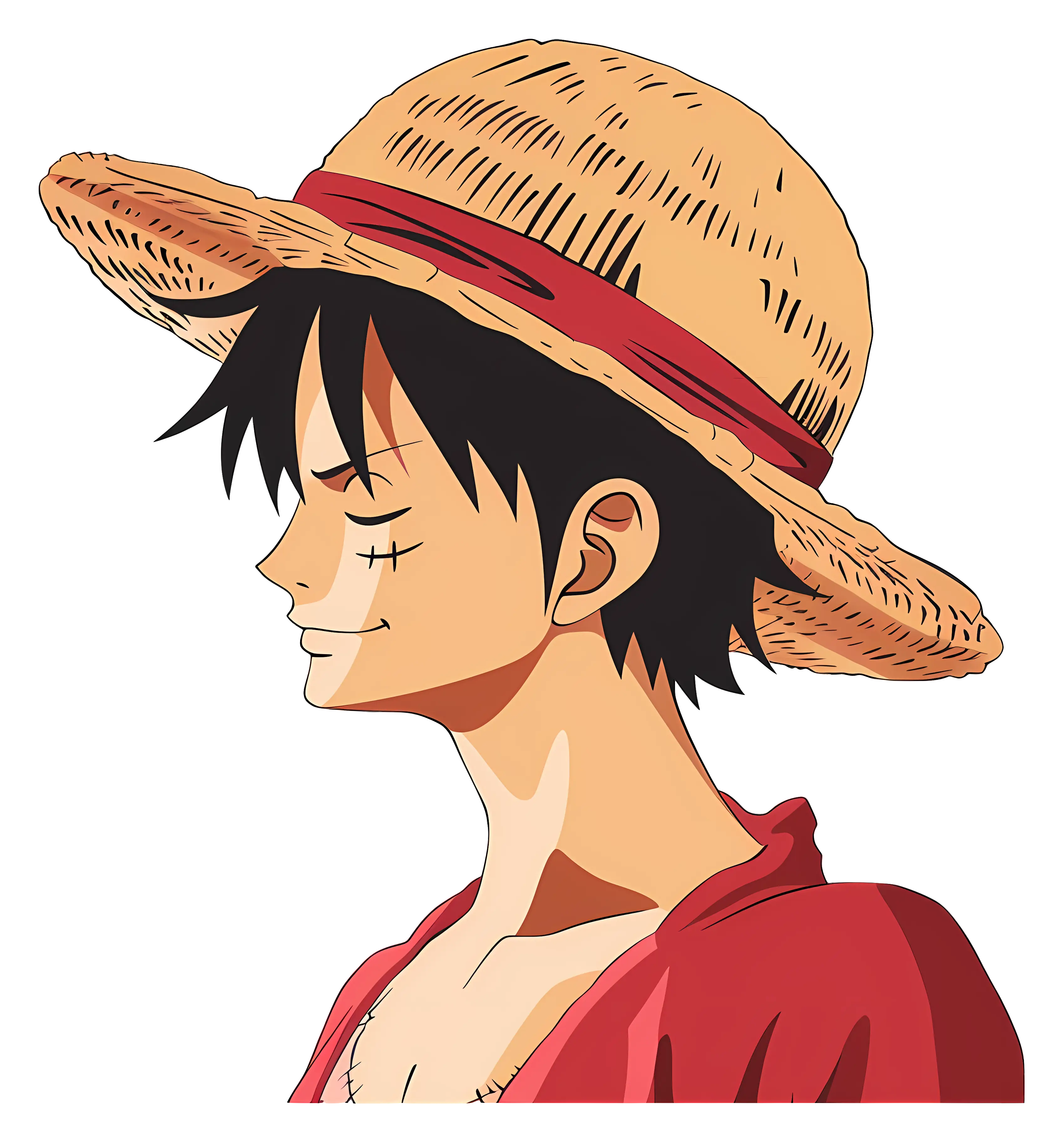 Anime Character with Straw Hat