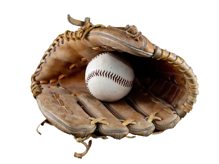 Baseball Glove Holding a Ball