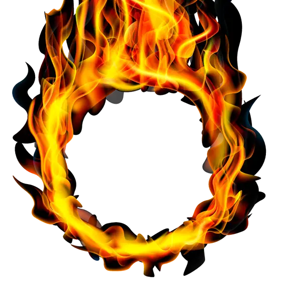 Burning Flaming Ring Illustration