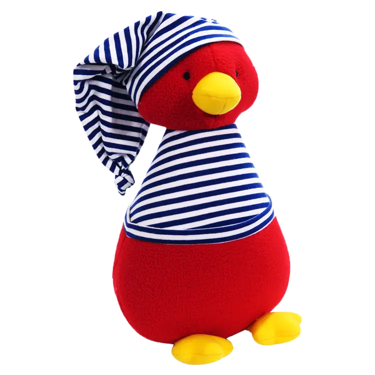 Adorable Red Stuffed Penguin Toy