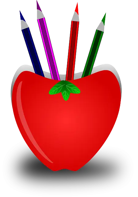 Apple-Shaped Pencil Holder for Desk
