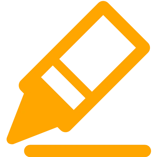 Yellow Highlighter Marker Icon