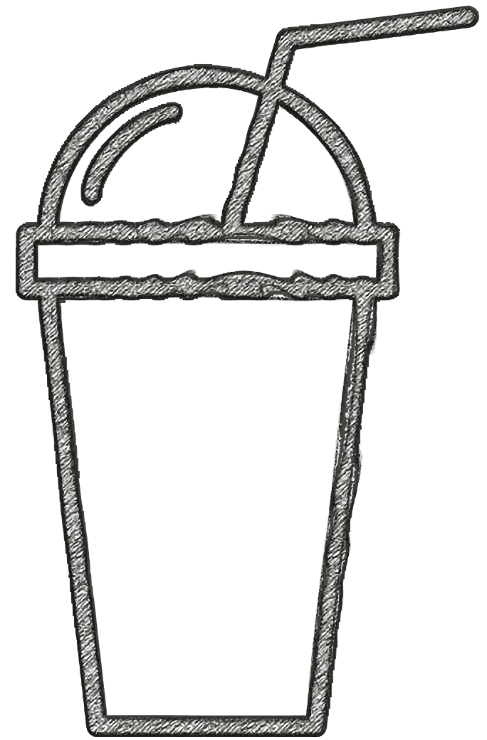 Cartoon Drink Cup with Straw