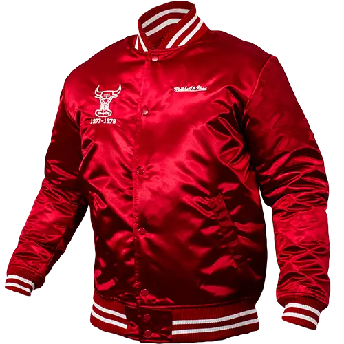 Red Sports Jacket with Team Logo