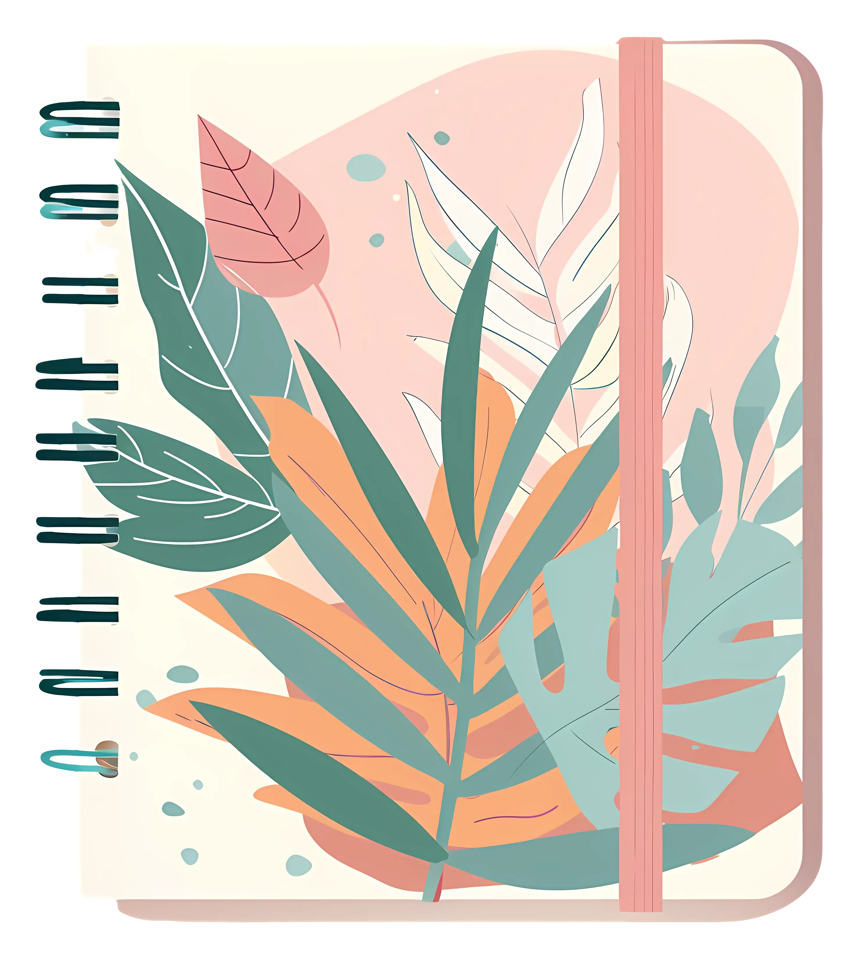 Floral Notebook with Spiral Binding