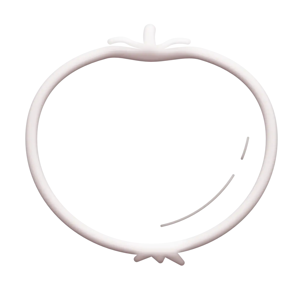 Apple-Shaped Outline Frame