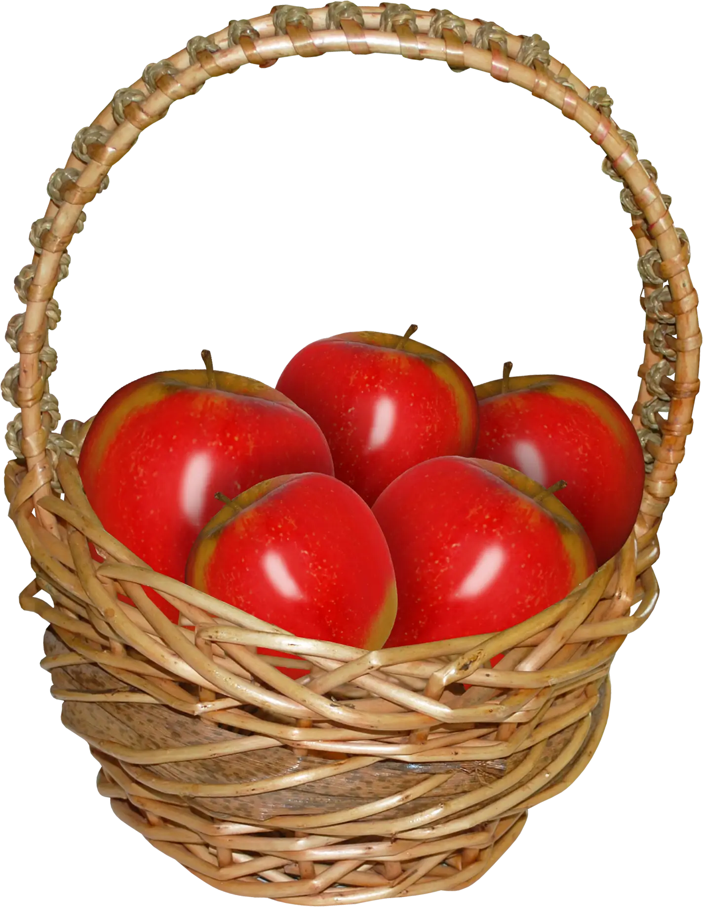 Basket of Shiny Red Apples