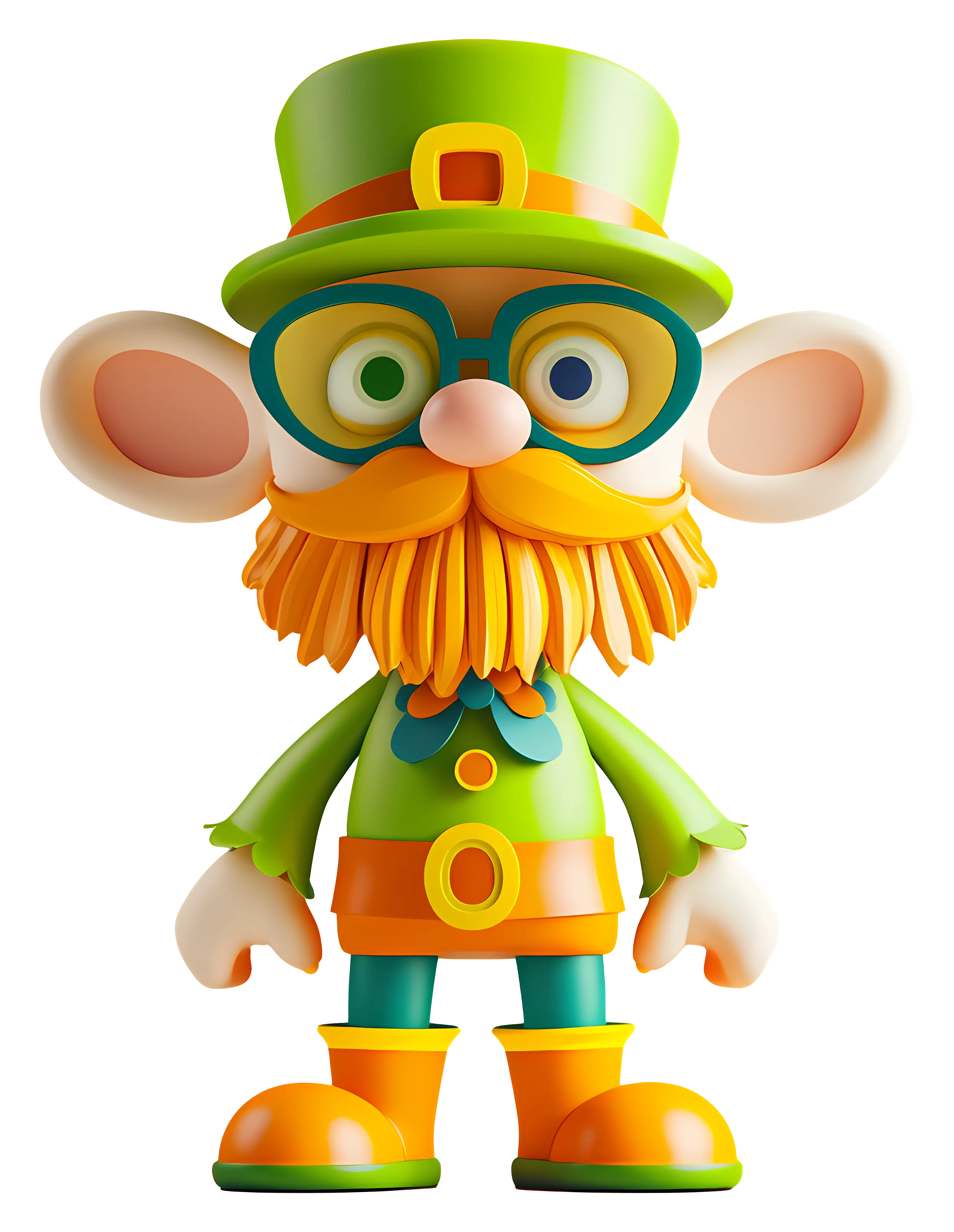 Colorful Leprechaun Character