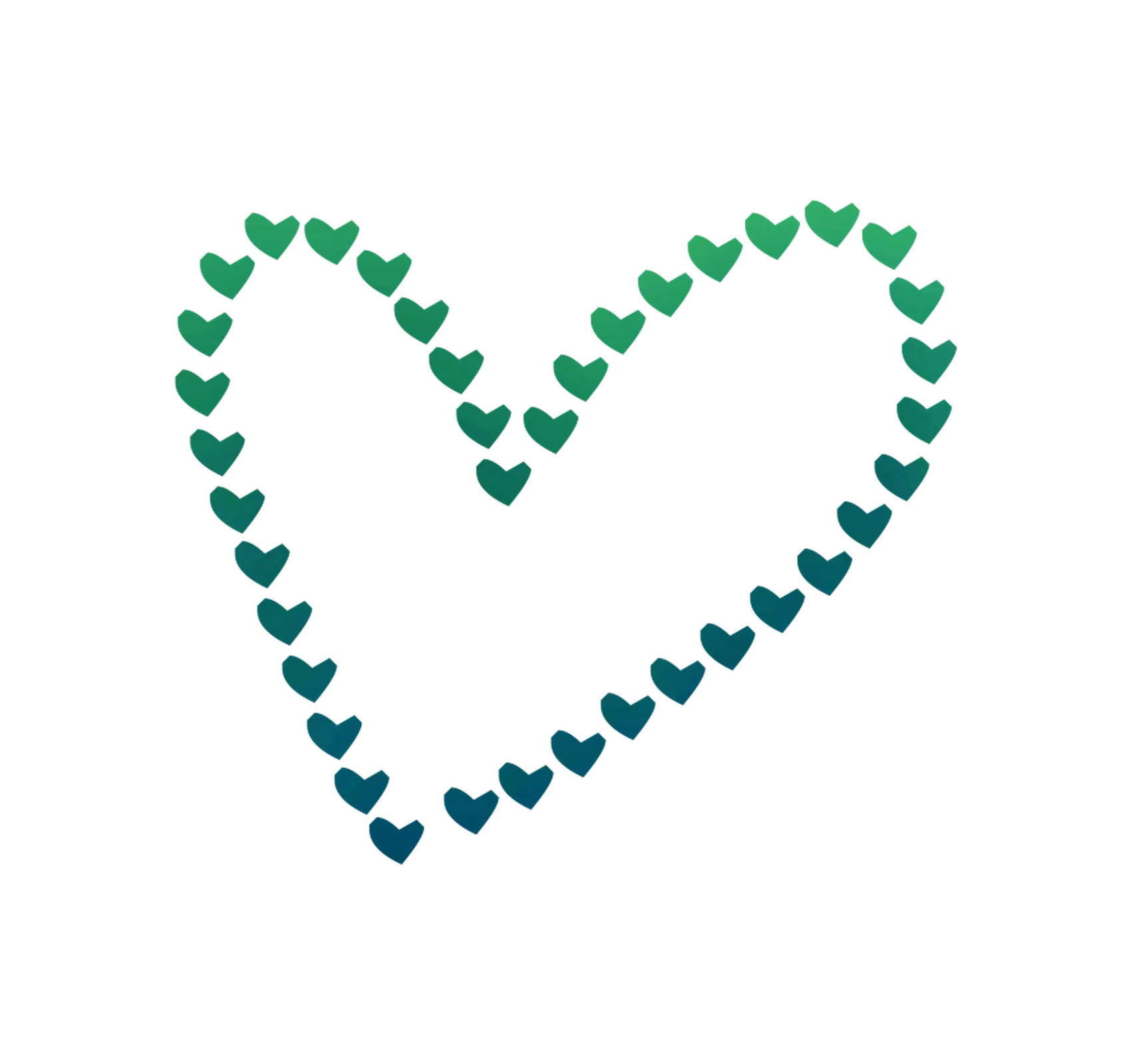 Heart Shape Comprising Small Hearts Illustration