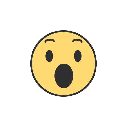 Shocked Yellow Emoji with Wide Eyes and Open Mouth
