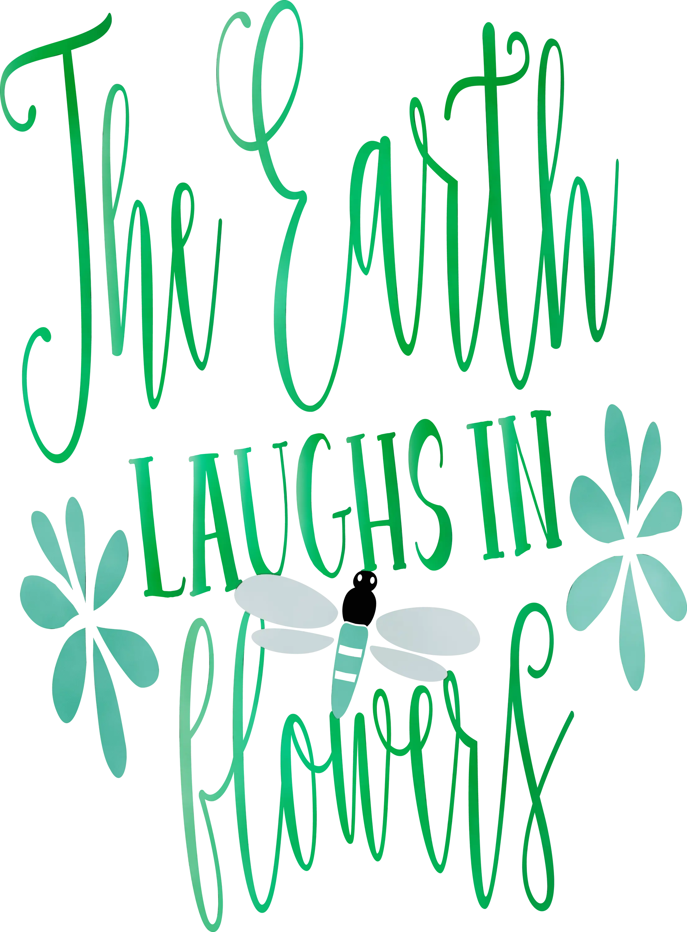 Inspirational Quote: The Earth Laughs in Flowers