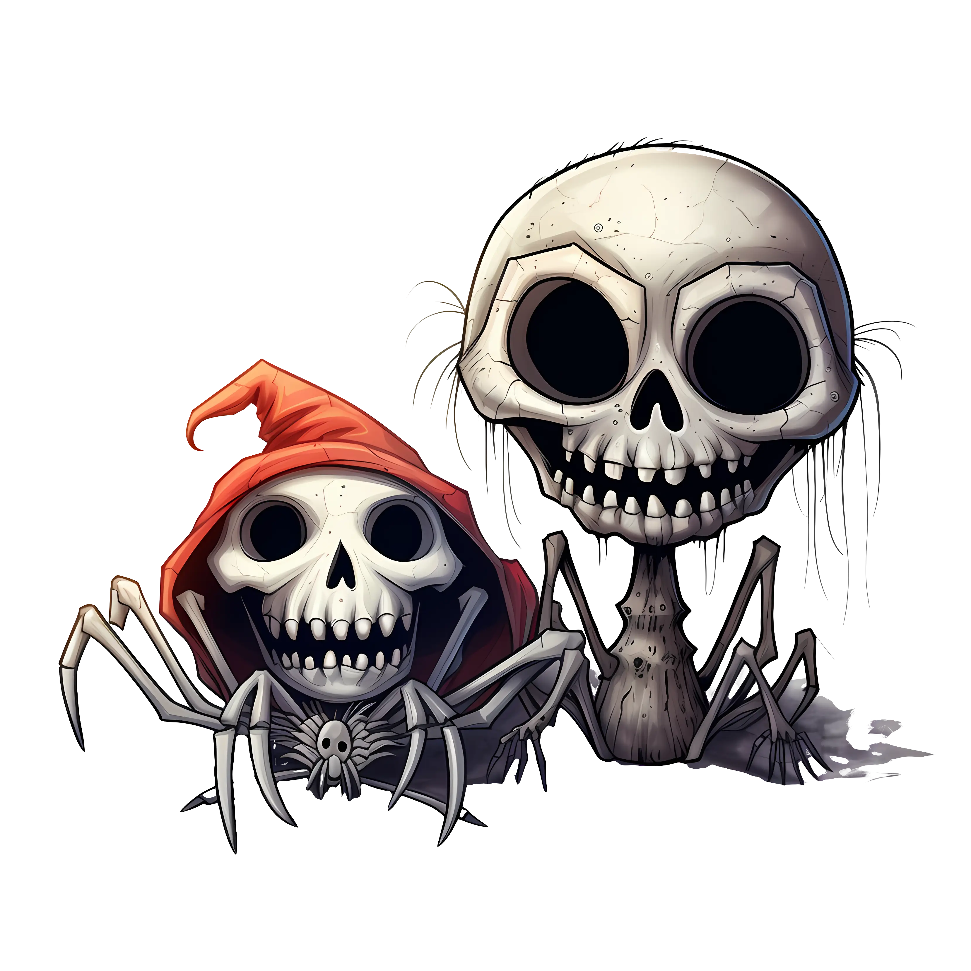 Skeleton Spiders for Halloween