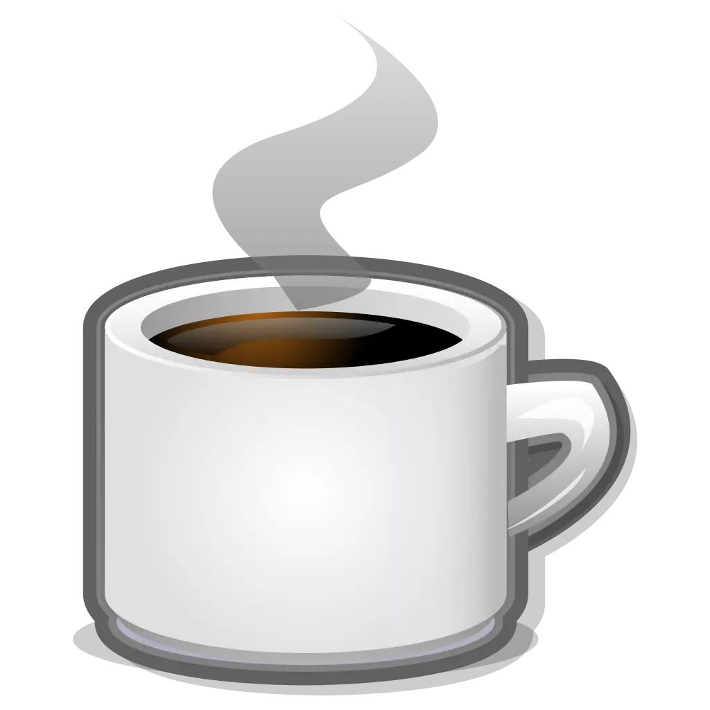 Steaming White Coffee Cup Illustration