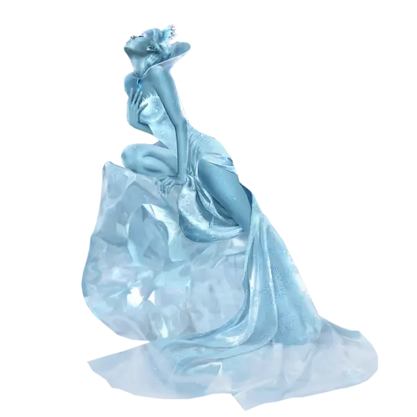 Elegant Blue Statue