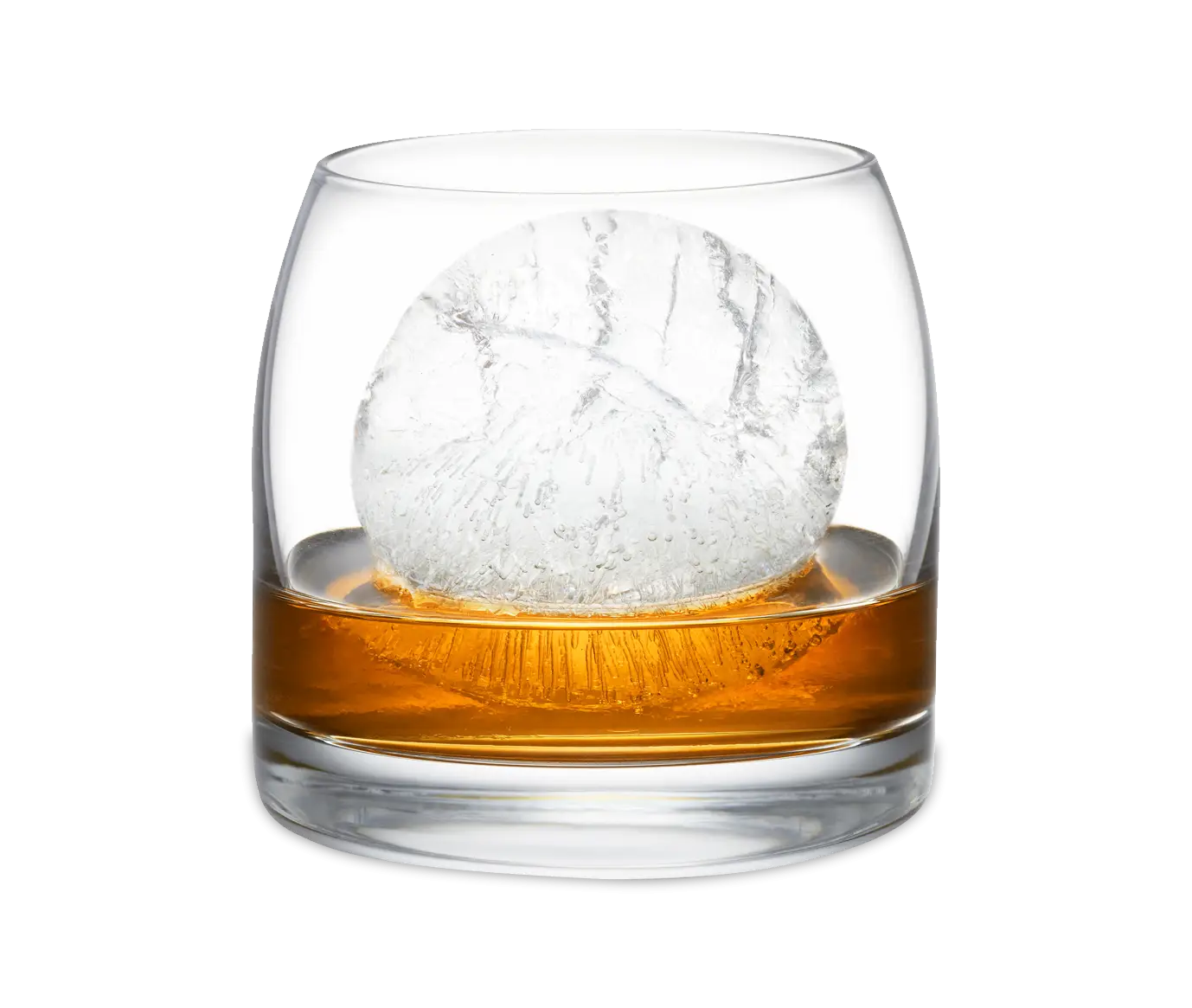 Whiskey Glass with Ice Ball