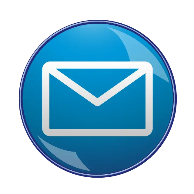Email Envelope Icon with Blue Background