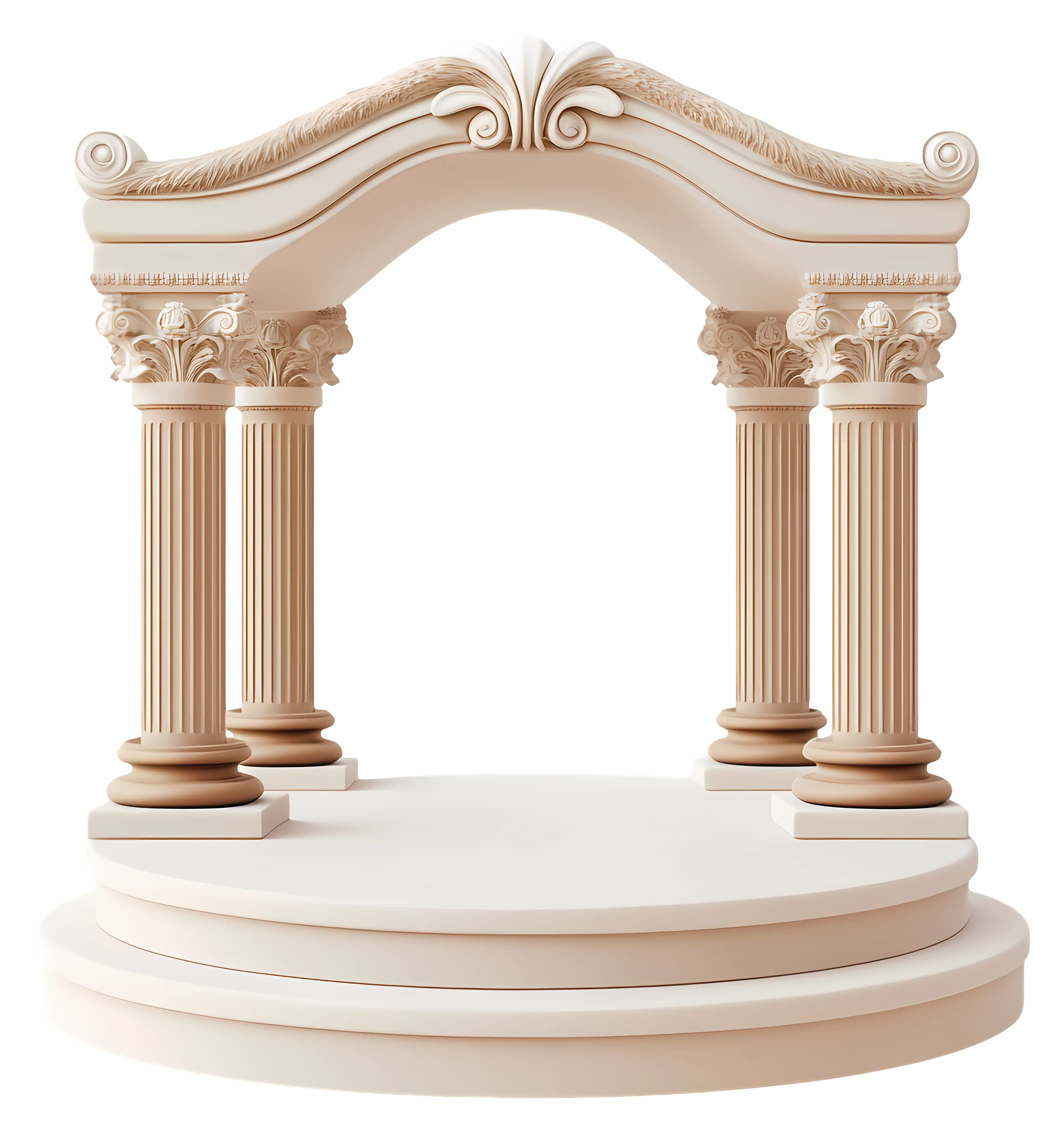 Ornate Beige Arch Structure