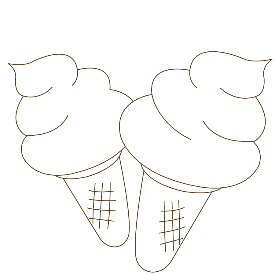 Outline of Ice Cream Cones