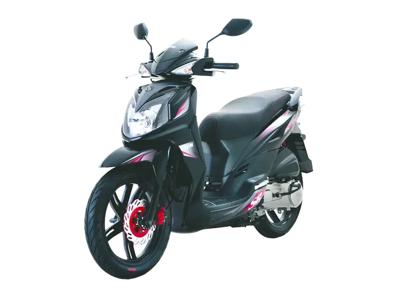 Black Motor Scooter with Modern Design
