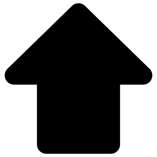 Black Up Arrow with Rounded Corners