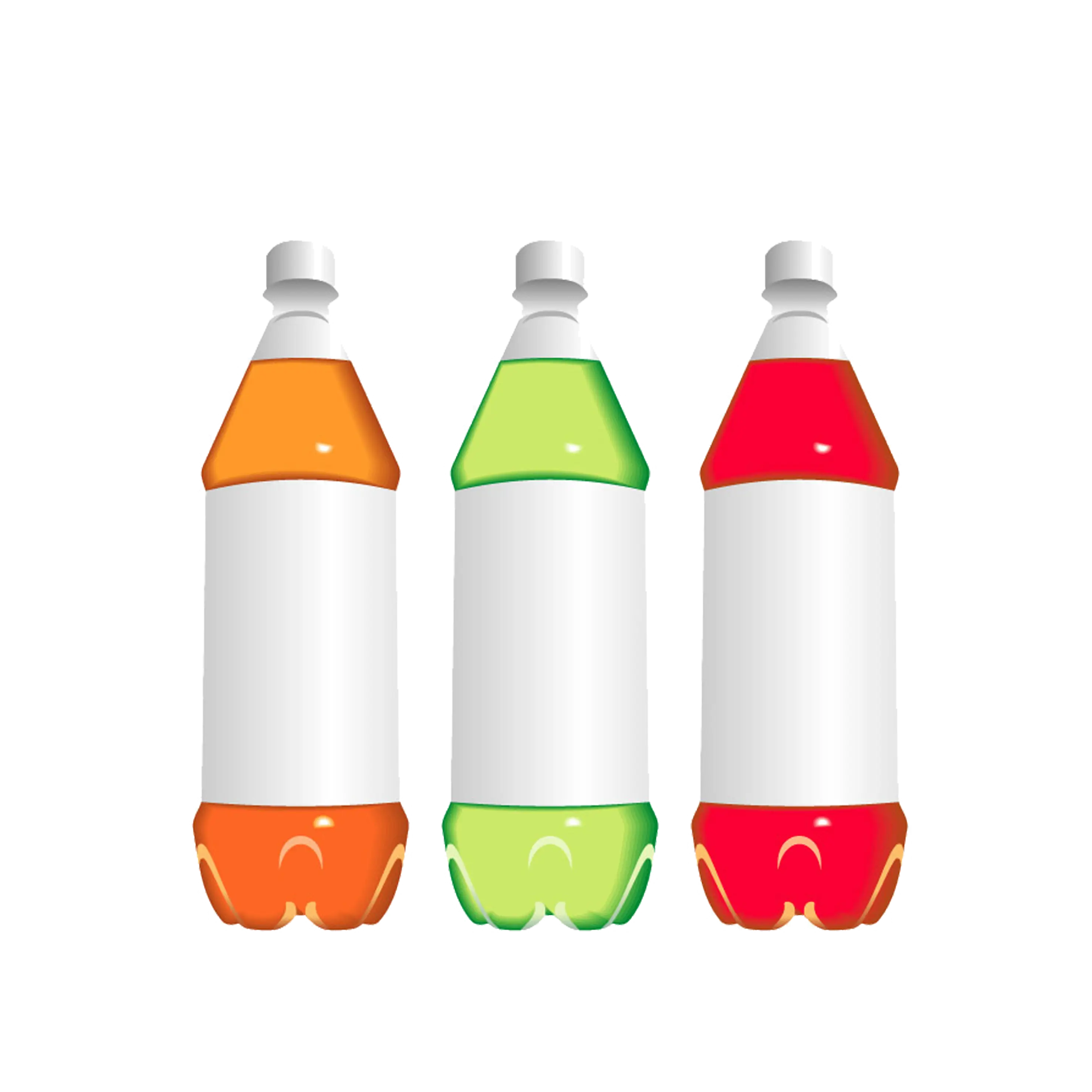 Colorful Bottles of Soda