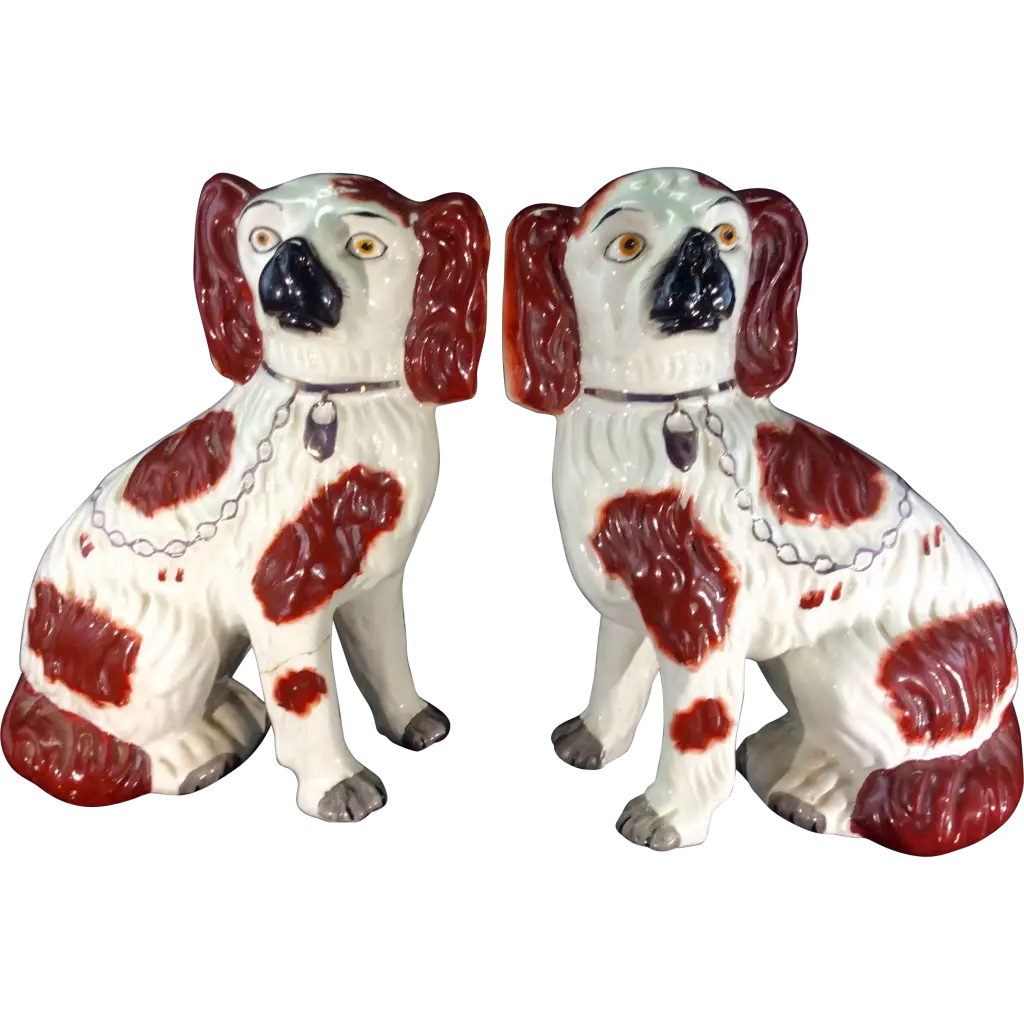 Vintage Ceramic Dog Statues