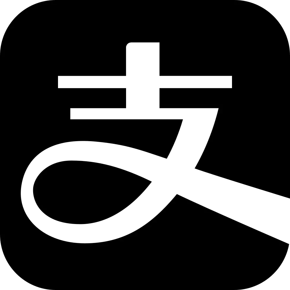 Alipay Logo in Black and White