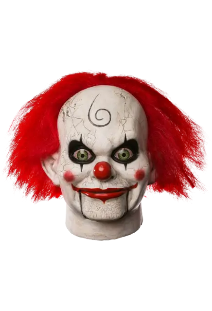 Creepy Clown Head with Horror Style