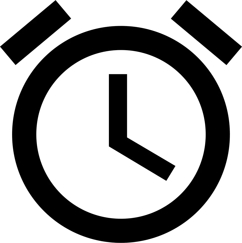 Black Clock Icon Illustration