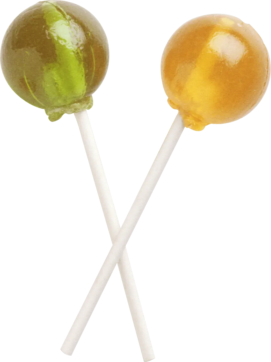 Green and Yellow Lollipops